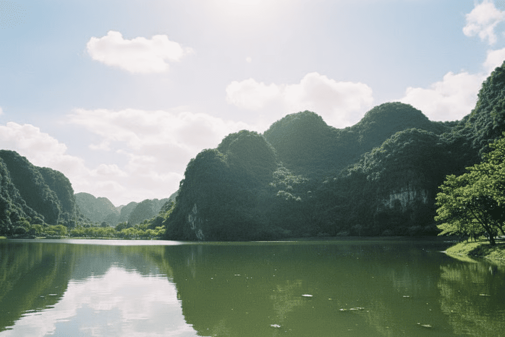 During autumn, the water often appears clearer and bluer than in other seasons